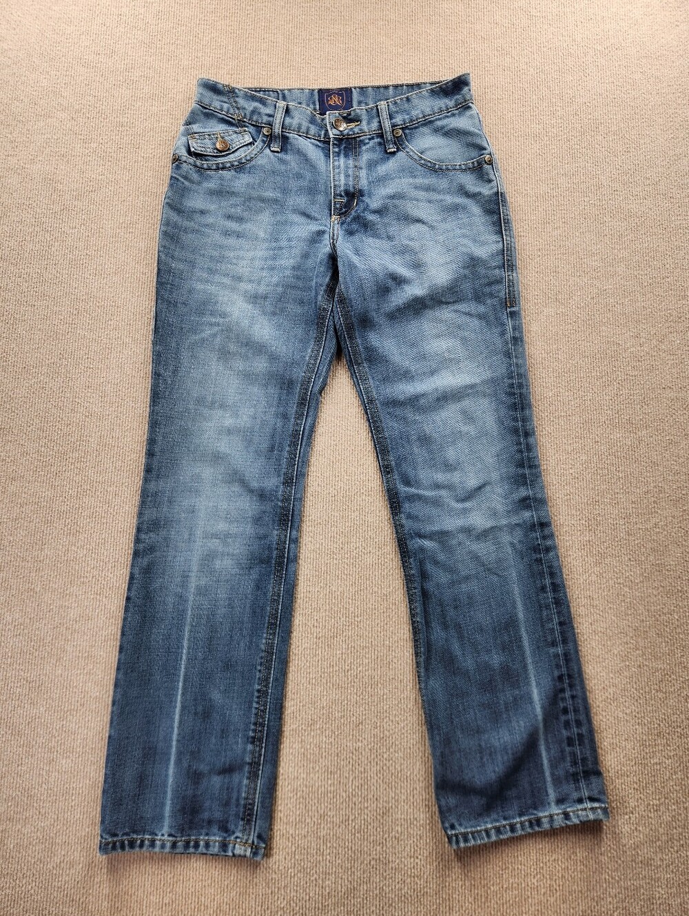 Rock & Republic Neil Fit Distressed Repair Denim Jeans Size 29x30 Blue R510256
